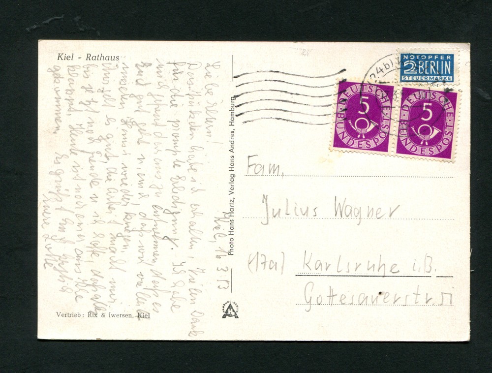 Frg No. 125 Pair On Postcard (DDR2)