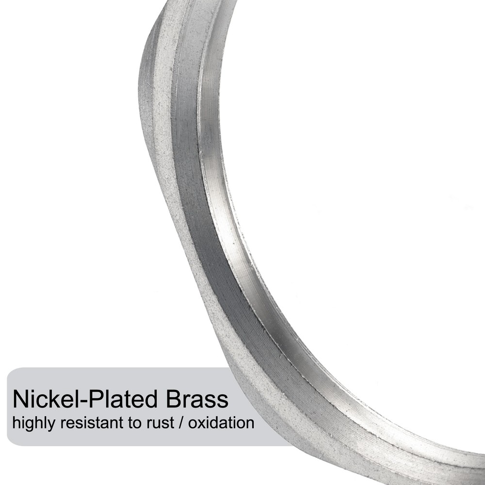 8PCS Cast Pipe Fitting Hex Locknut Nut NPT1/2" Female Thread Silver Tone