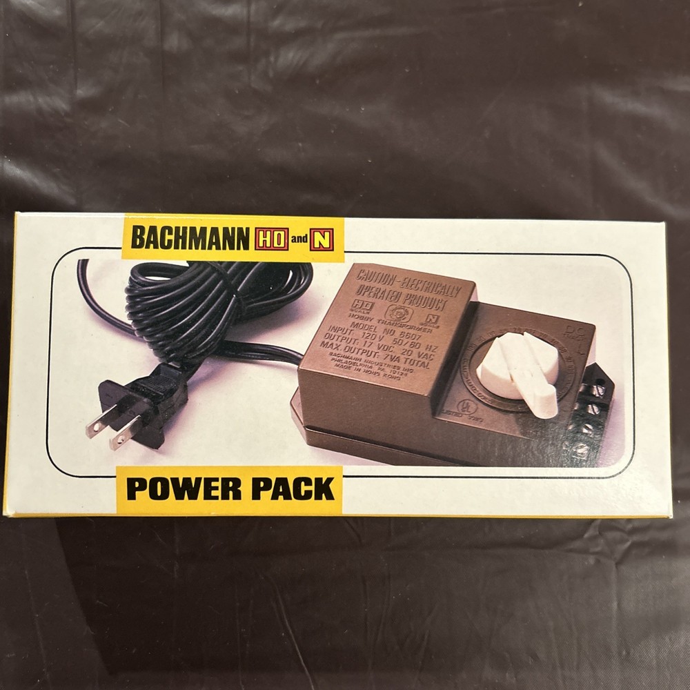 BACHMANN Model 6605 HO & N Scale Power Pack UL Listed NOS