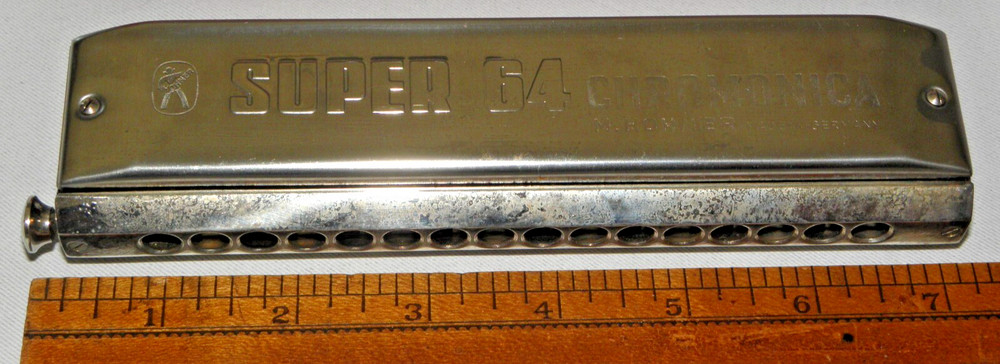 HOHNER SUPER 64 CHROMONICA Harmonica w/ original case Made in Germany