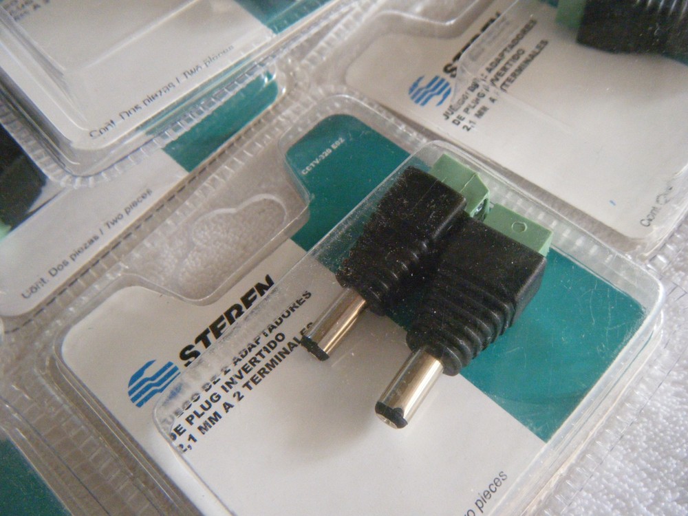 Lot 4 sets Security System Wire Cable CCTV CameraPower Supply end. Two terminals