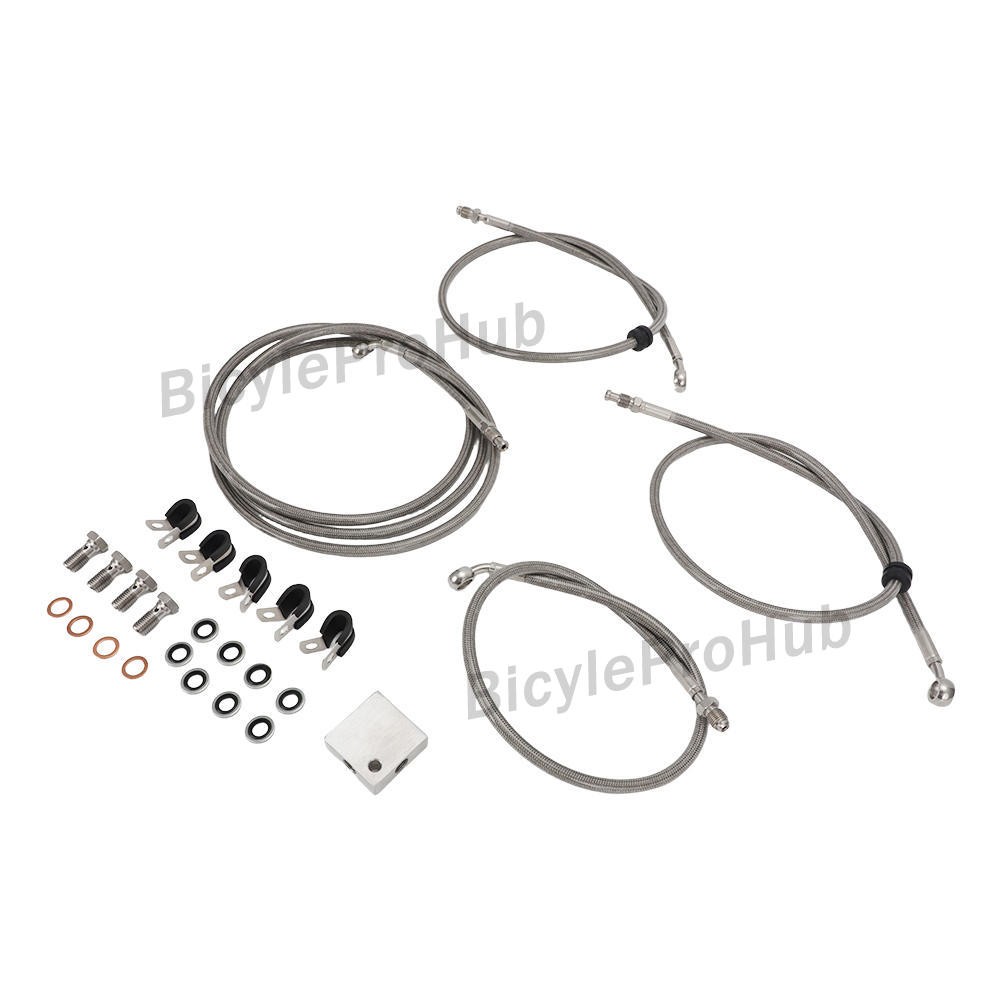 Front Brake Hose Line Braided For Arctic Cat 400 450 500 550 650 700 1000 XT TRV