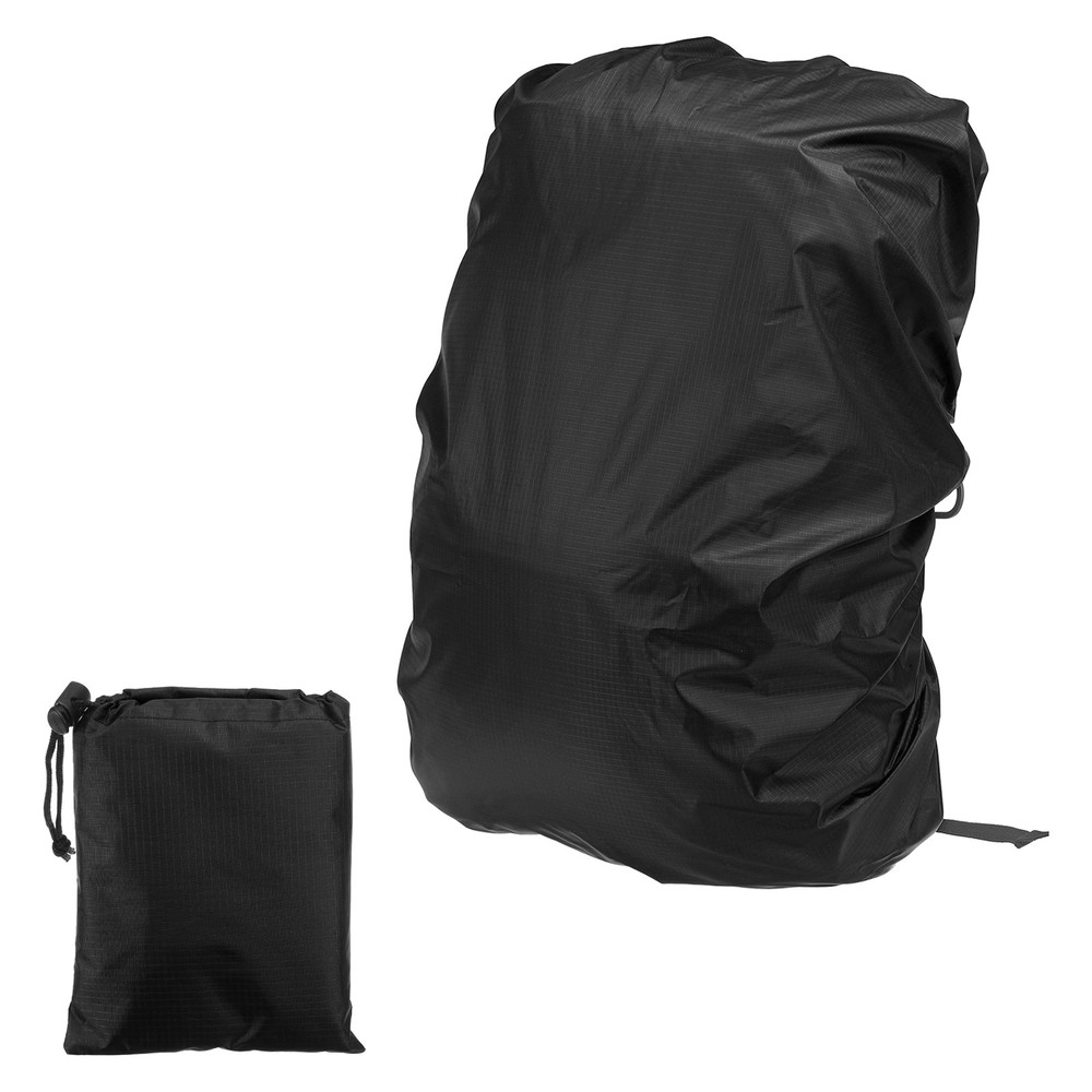 35-40L Backpack Rain Cover with Drawstring Bag, S, Black Checkered