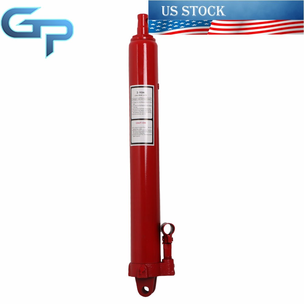Hydraulic Long Ram Jack Lift Jacking 3Ton Shop Crane Engine Hoist Lifting