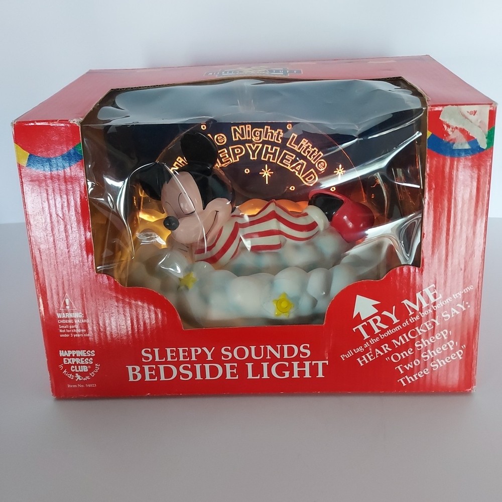 Mickeys Stuff Disney Sleepy Sounds Bedside Light Sensor Lights Up Count Sheep