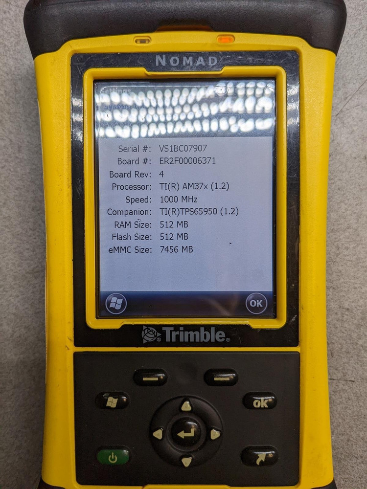 TRIMBLE NOMAD HANDHELD RUGGED GPS DATA COLLECTOR