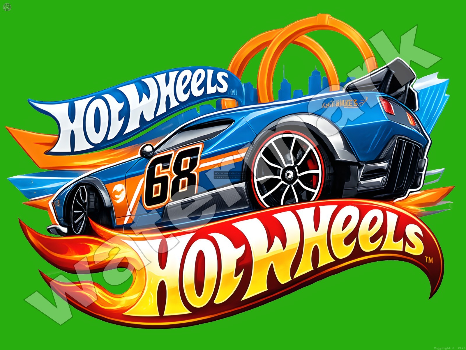 Hot Wheels 68 Metal Sign 9" x 12" or 12" x 16"