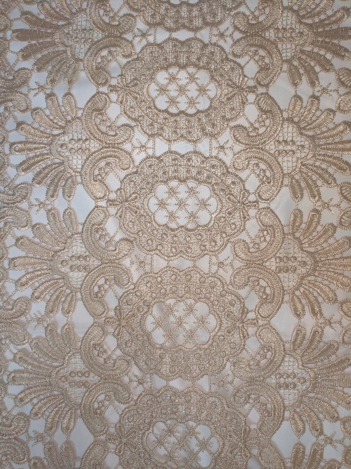 Doily Boutique Table Runner or Doily with Gold Victorian Lace Handmade