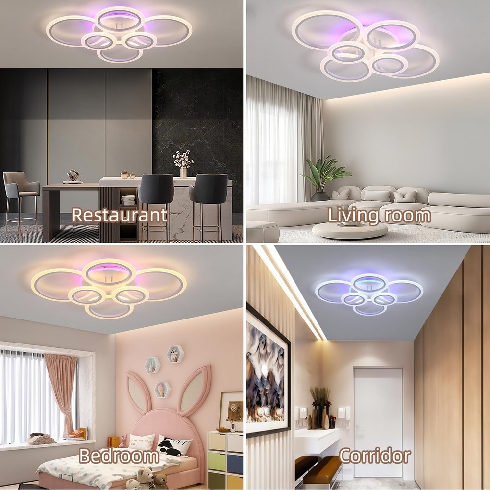 Modern LED Ceiling Light,70W Flush Mount Ceiling Light,Dimmable Ceiling Light...