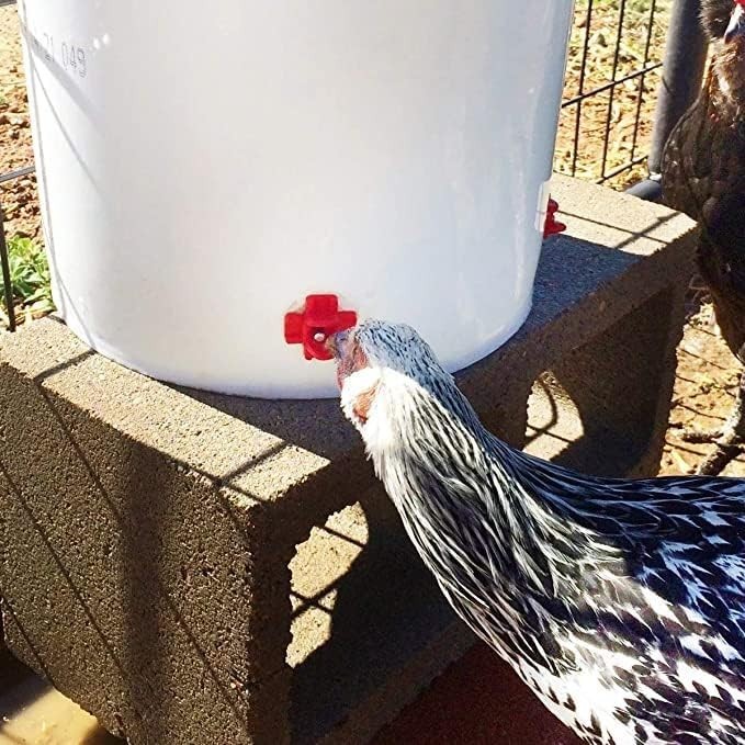 20 Pack Leakproof Chicken Waterer Nipples - Easy Install for Poultry Hydration