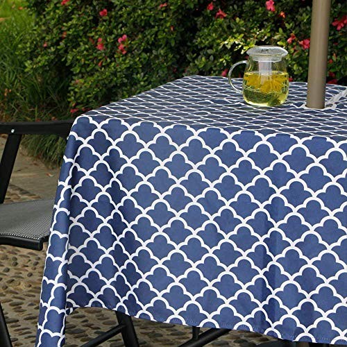Spring/Summer Wrinkle-Free Waterproof 60" x 102" (Rectangular) Navy Blue