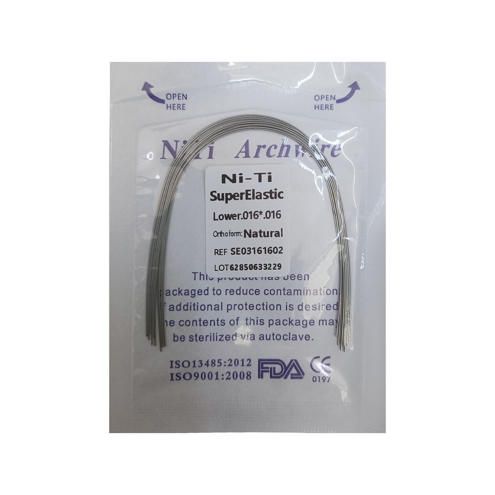 Dental Orthodontic NITI Rectangular Arch Wire Super Elastic Upper/Lower Natural