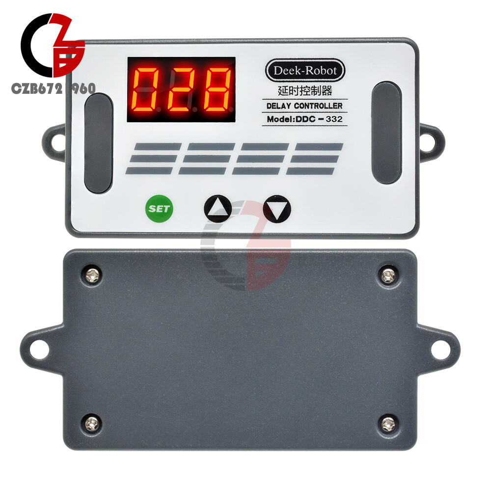 3 Button 3 Digit Digital Tube DDC-332 DC 12V Digital LED Delay Controller+Buzzer