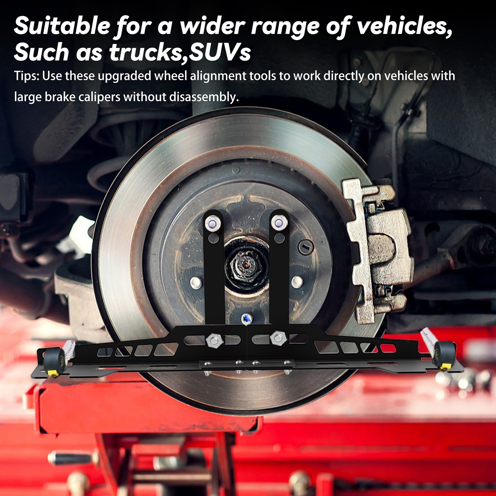 Upgraded Wheel Toe Alignment Tool Plate Kit Heavy Duty w/Tape Measures - 2Pcs