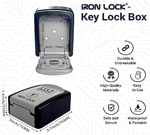 Wall Mount Key Lock Box With 4digit Combination Resettable Code A B Switch And 5
