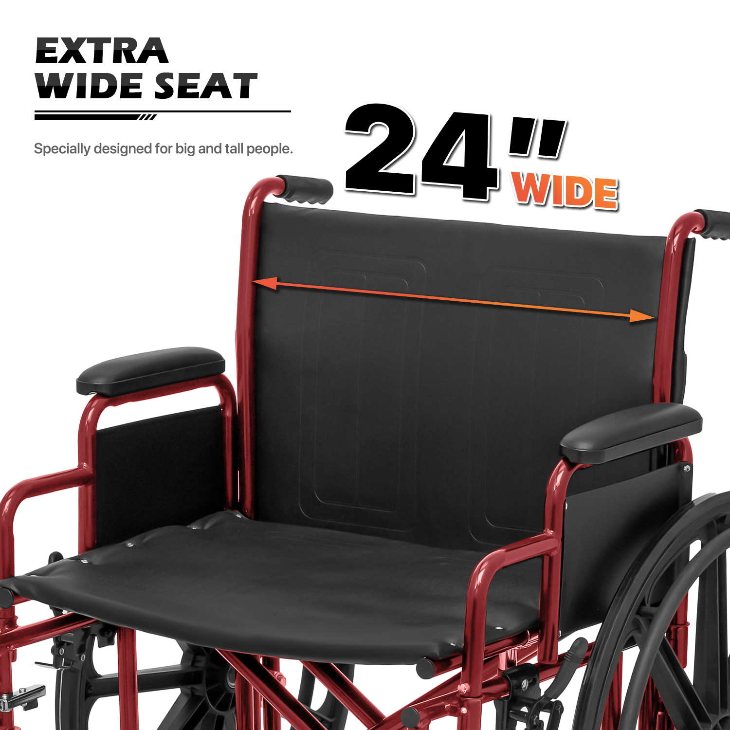 [FDA APPROVED]Foldable Manual Medical Economy Wheelchair w/Adjustable Foot Rest