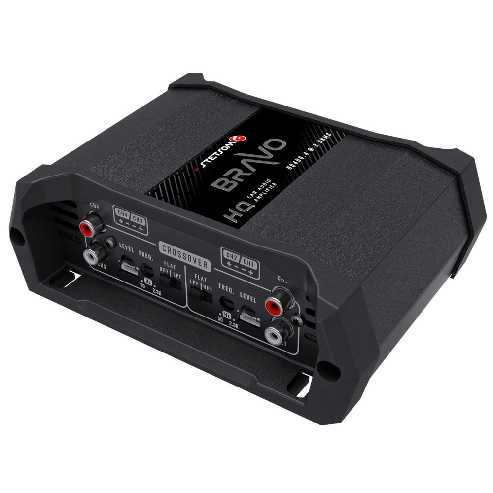 Stetsom Bravo HQ 400.4 - 4 Channels Amplifier, 400w RMS, Variable Crossover