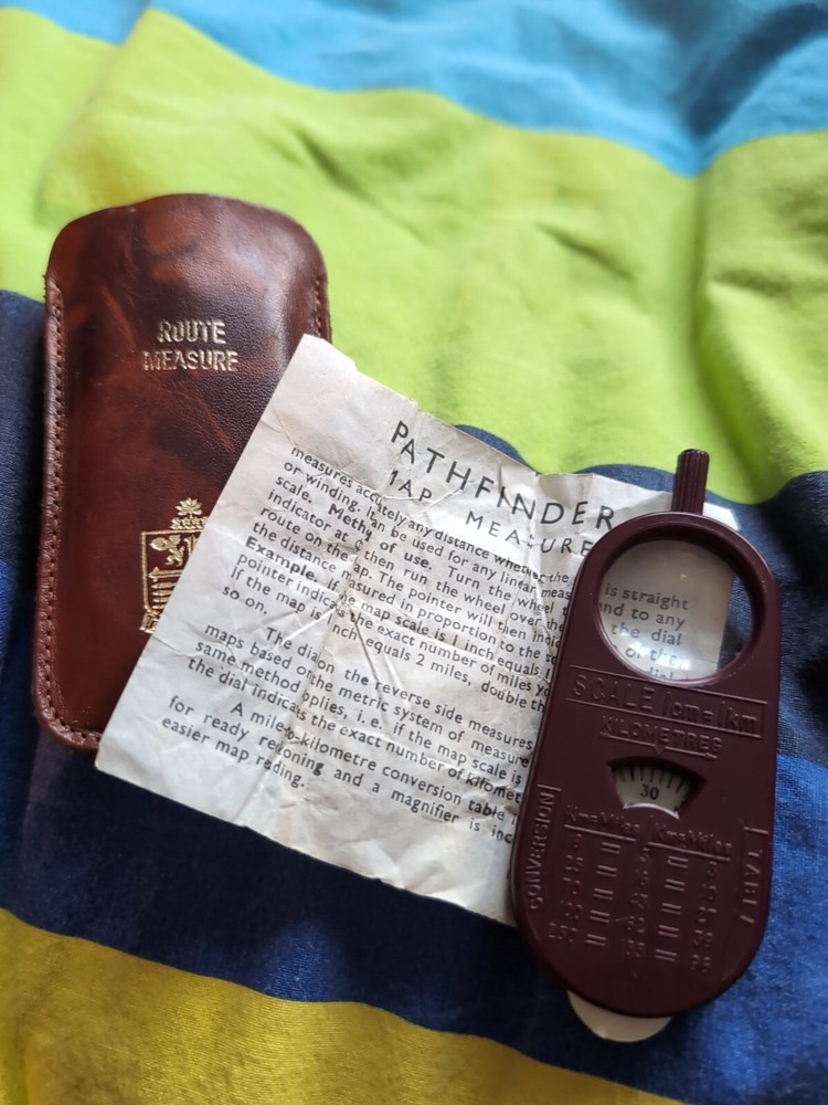 Vintage Map Distance Reader. Cm / Km/ Miles