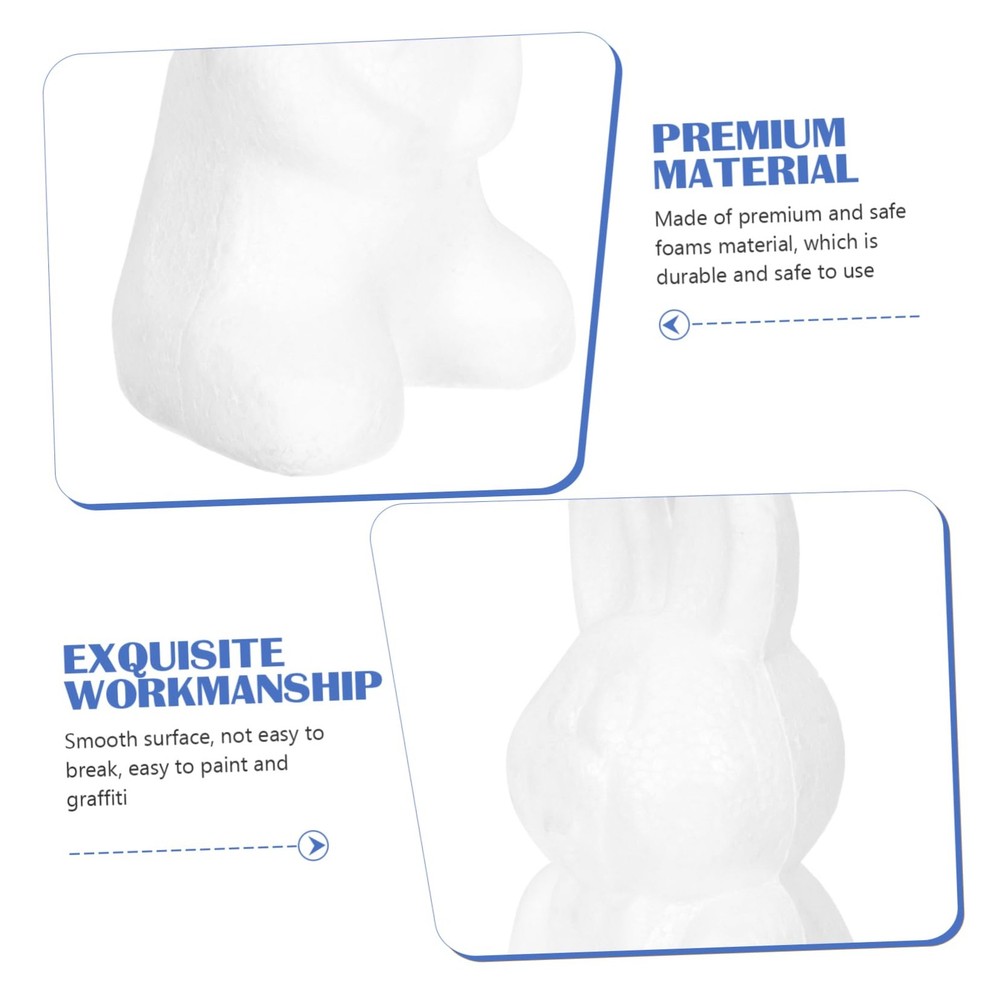 2pcs Bubble Bunny Foam Bunny Model Shape Decorative Model Easter Foam Rabbit ...