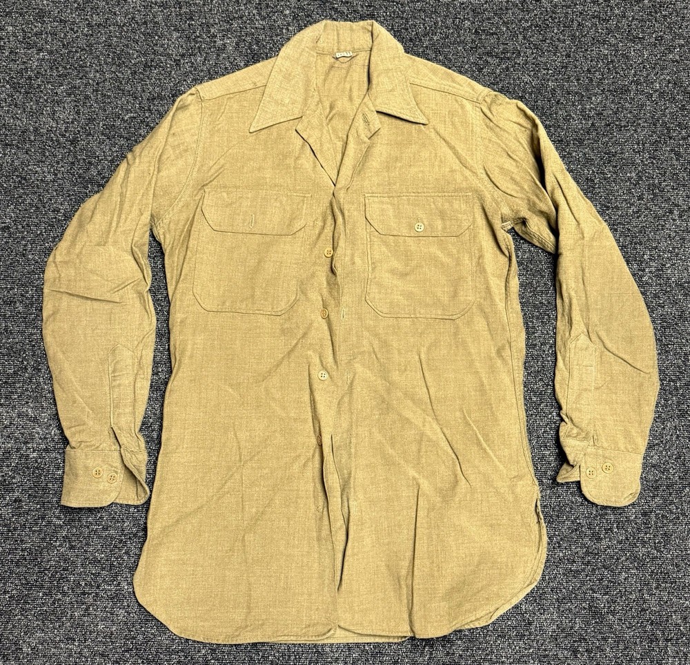 ORIGINAL WWII US ARMY M1937 M37 WOOL COMBAT FIELD SHIRT-MEDIUM