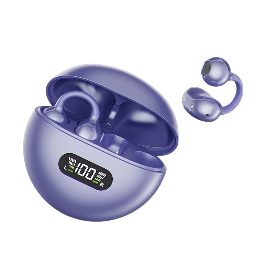 Bluetooth 5.4 Wireless Earbuds Ear Clip Bone Conduction Headphone Sport Headset