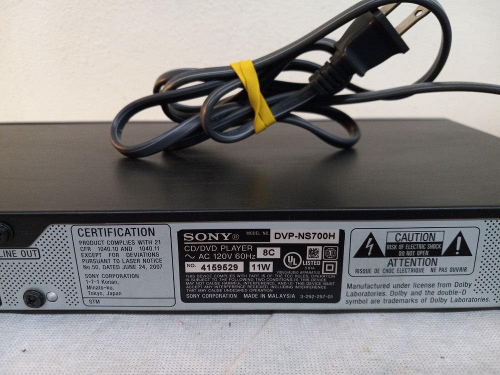 SONY DVP-NS700H DVD/CD Player WORKING - No Remote