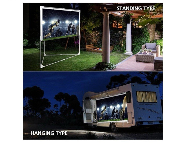 JaeilPLM 100-inch Portable Projector Screen