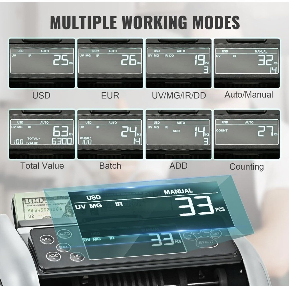 VEVOR Money Bill Counter Machine Bill