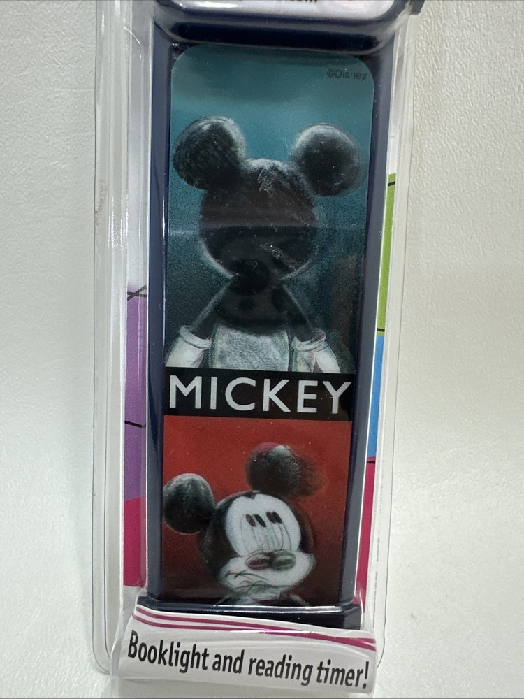 Mark-My-Time Bookmark Disney Mickey Mouse Reading Timer Booklight NEW
