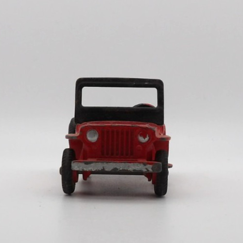 DINKY TOYS JEEP RED REPAINTED REASONABLE UNBOXED.
