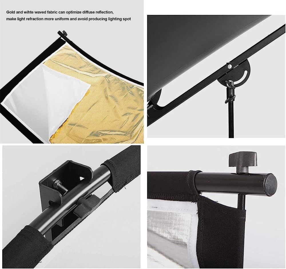 Curved Reflector Clamshell Light Reflector/Diffuser, 24x70 inches Photography...