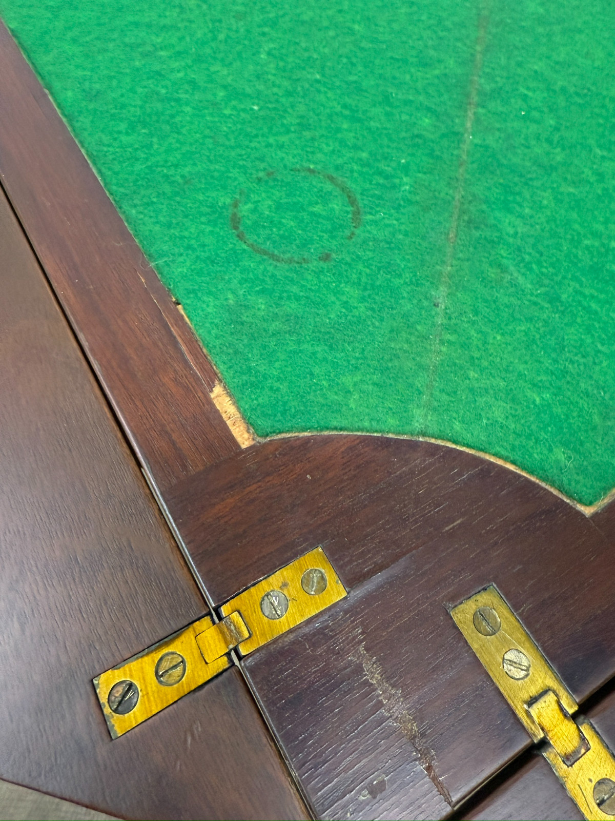 antique french walnut game table handkerchief carved stand card 1800s