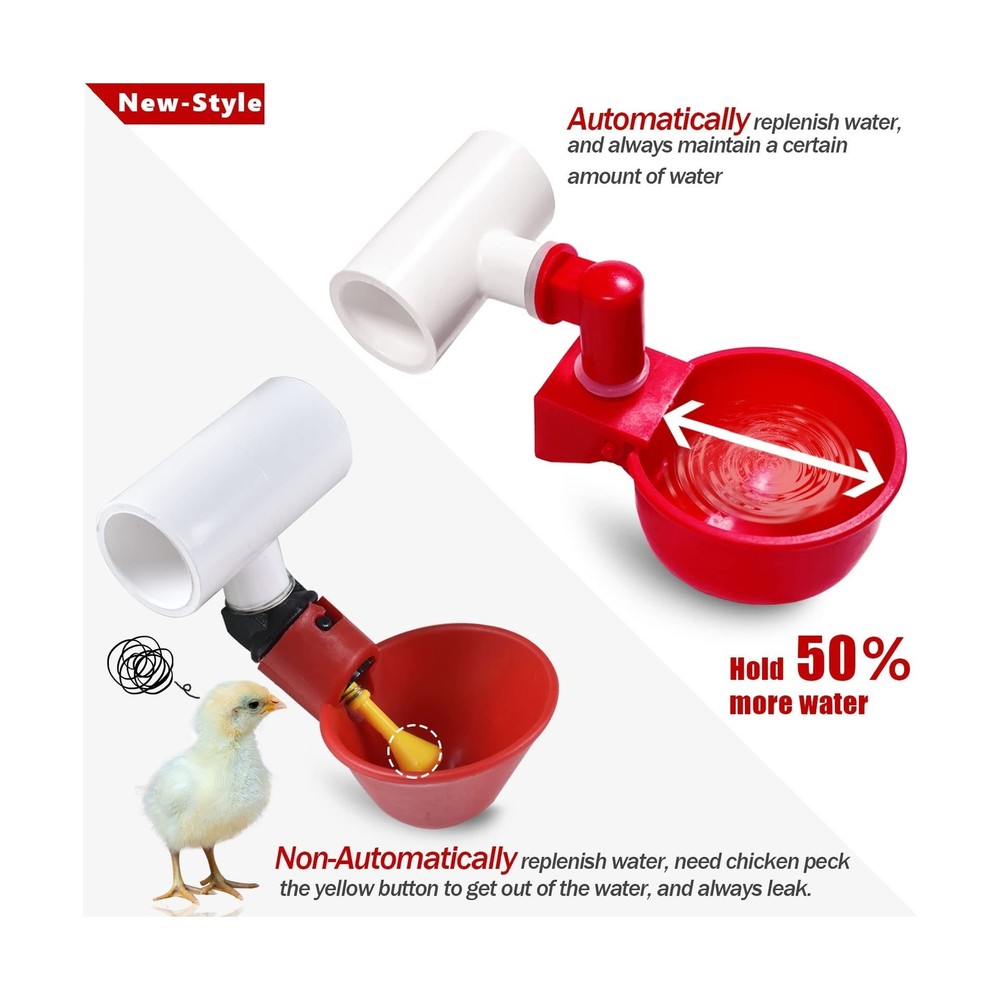 Automatic Chicken Watering System with PVC Pipe (Real Complete Set ... Fast Ship
