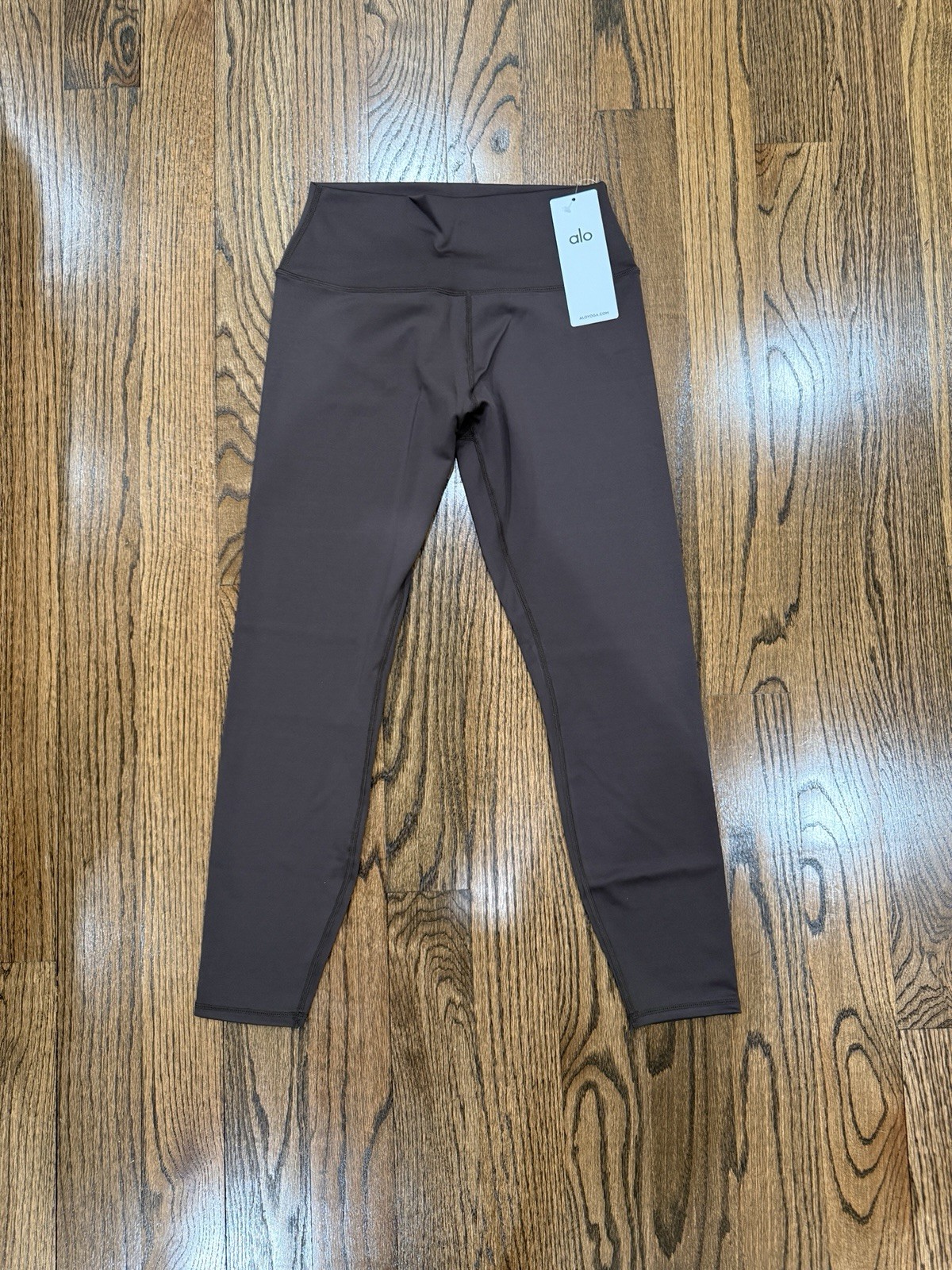 Bundle Of 2 Alo Yoga LARGE High Waist Airbrush Leggings BLACK AND BROWN 7/8 NWT