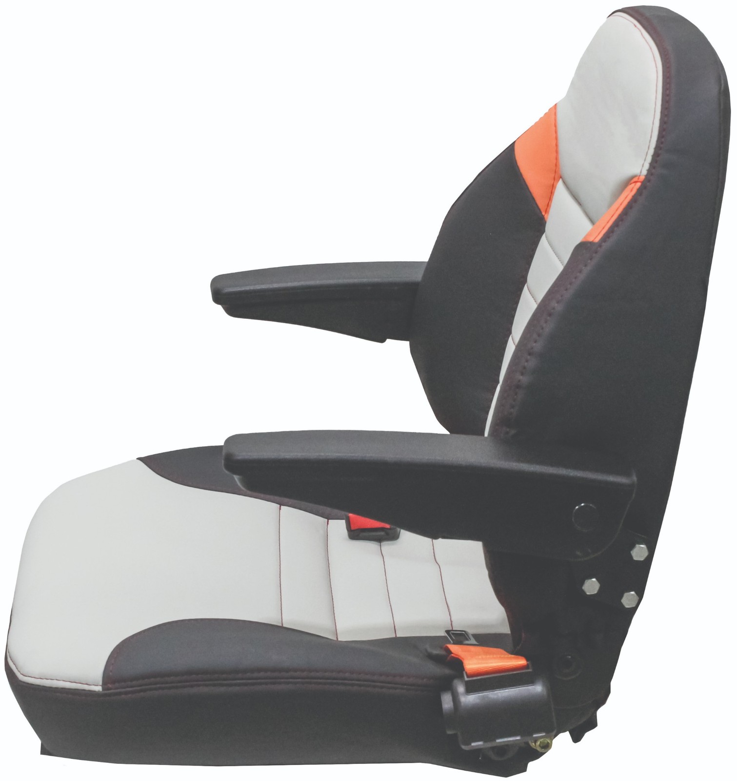 Mower Seat for Hustler Lawn Mowers - See Models Listed - w/ seatbelt and armrest