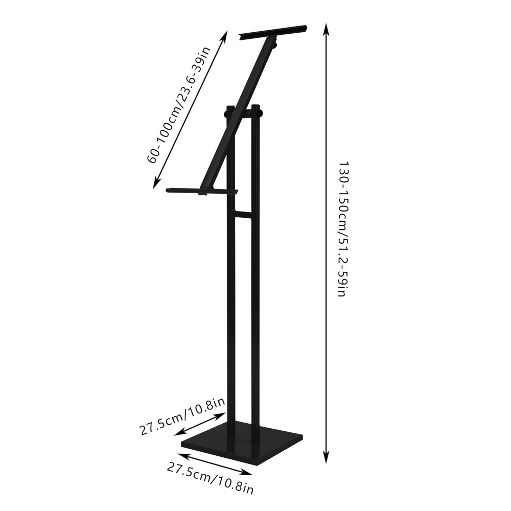 5 Pcs Poster Display Frame, Adjustable Floor Poster Frame, Sign Stand Black
