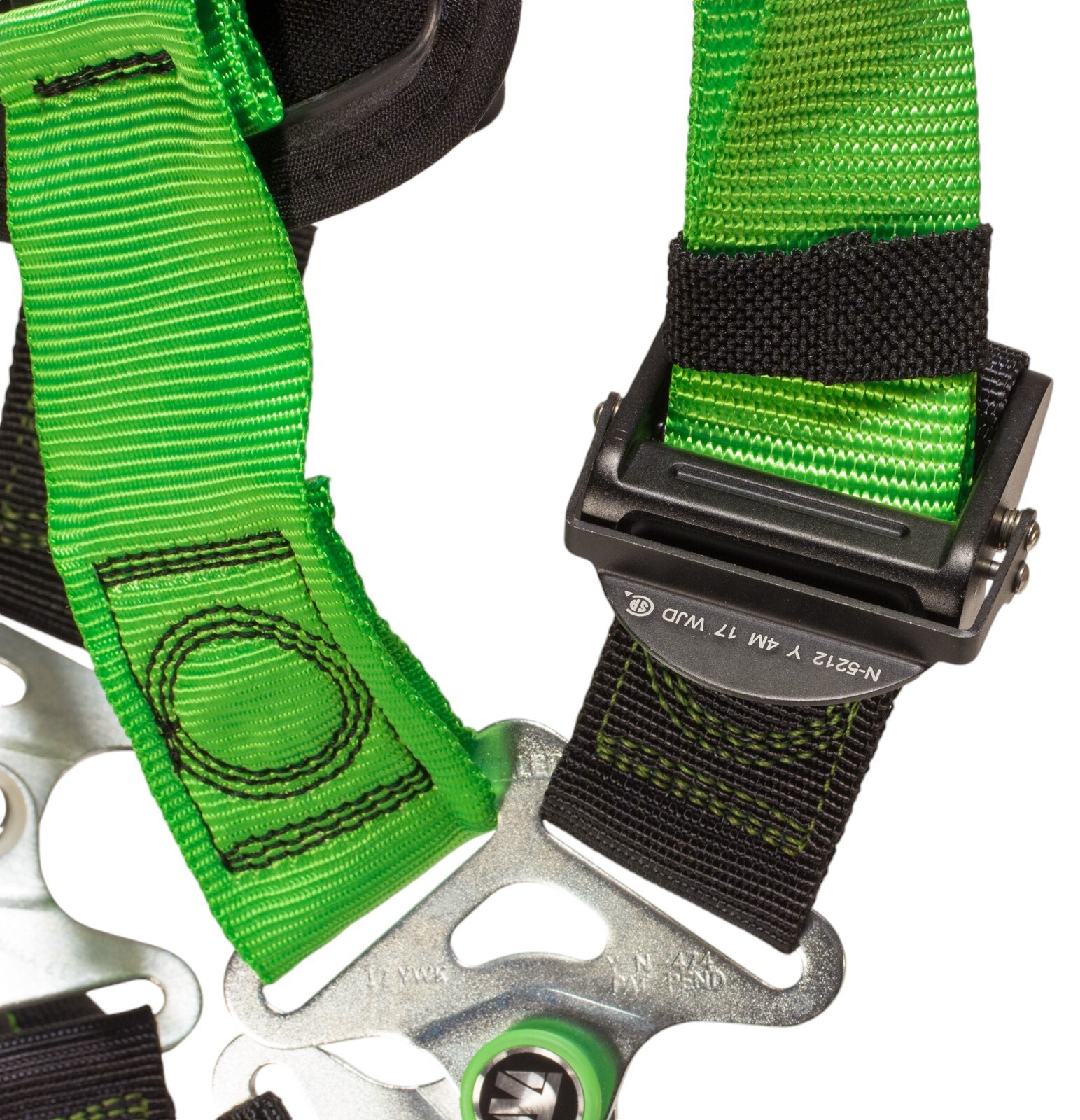 Miller Revolution Harness XS Green Python Webbing Quick Connect Leg Buckles