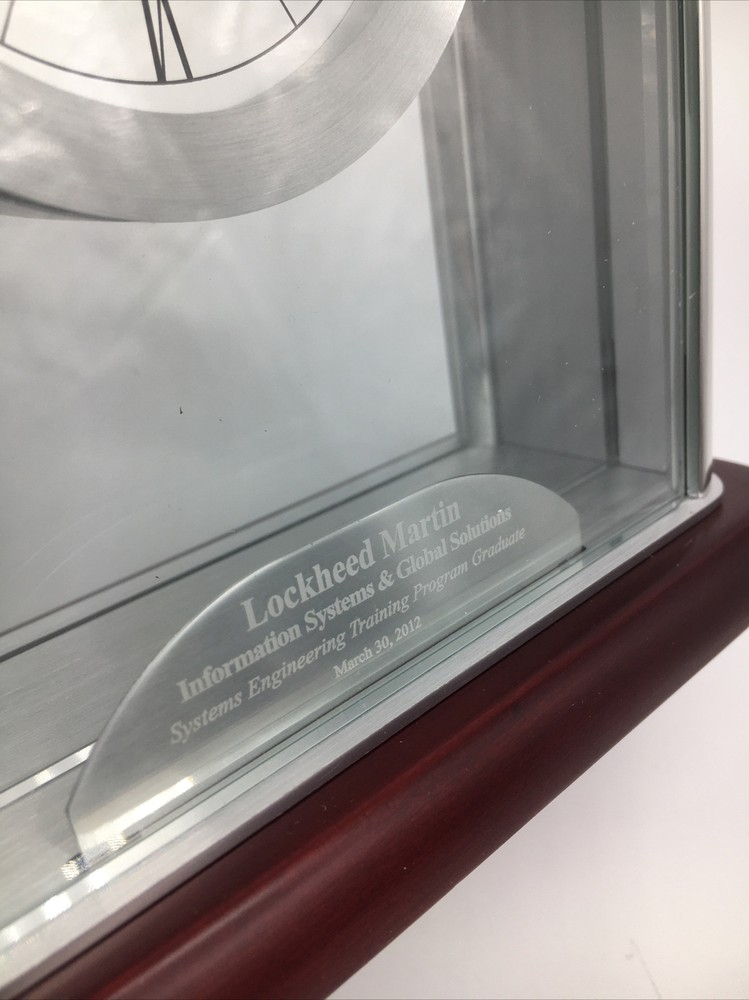 Lockheed Martin Mantle Desk Clock 2012 Training Program Graduate