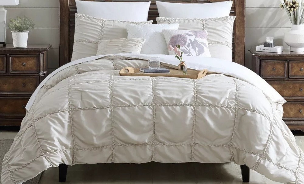 🌹Modern Threads KATE TAUPE 8 Piece King Comforter Set. New ‼️