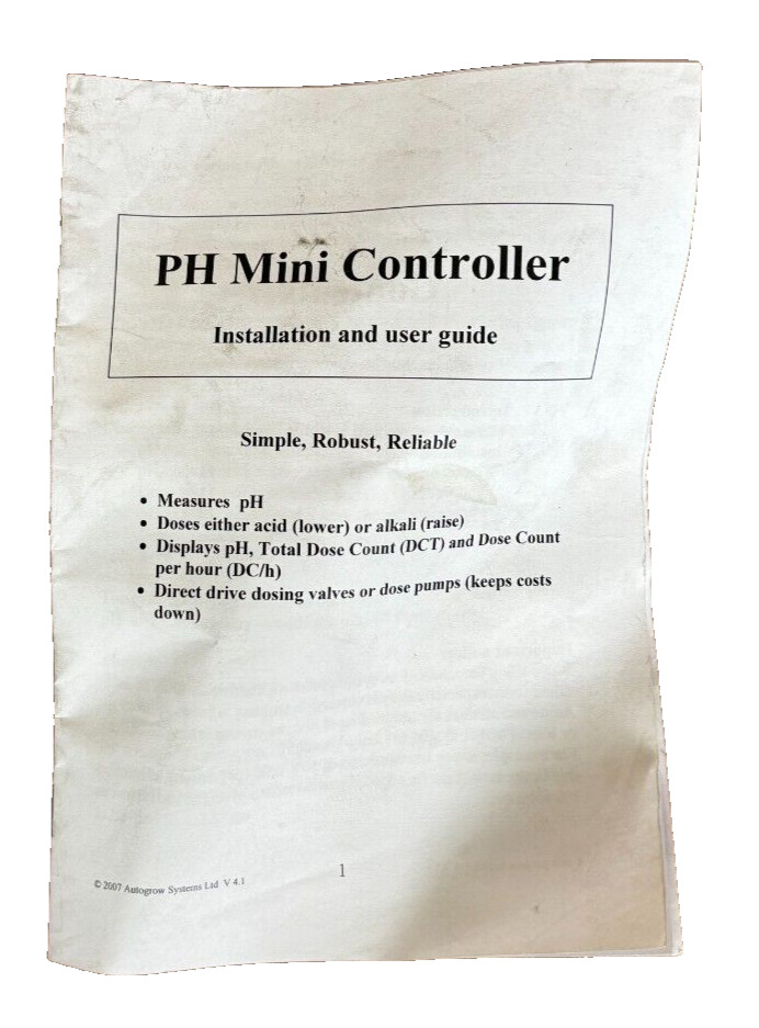 Autogrow pH Mini-Doser System Complete w/Peristaltic Pump
