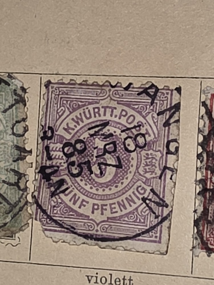 Foreign Wurttemberg Germany 5c Stamp Used - #I255