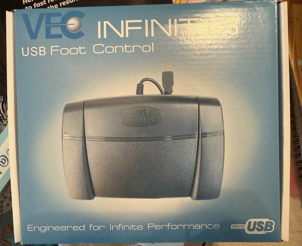VEC Electronics Corporation IN-USB-3 USB Foot Pedal Control, 3 Button, Wired