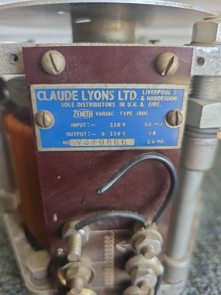 Claude Lyons Zenith Variac Transformer 100l