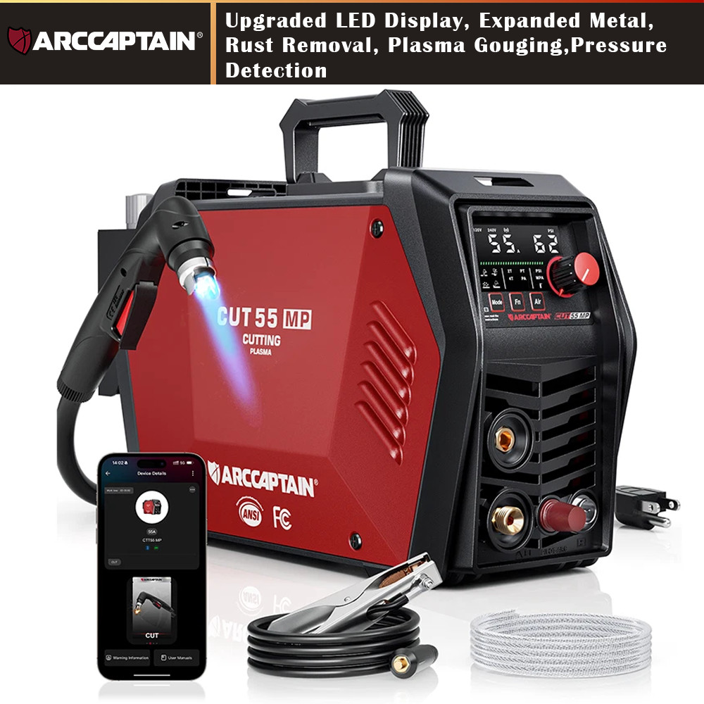 ARCCAPTAIN CUT55 MP Plasma Cutter 1"(26mm)Cut 110V/220V Dual Voltage APP Control