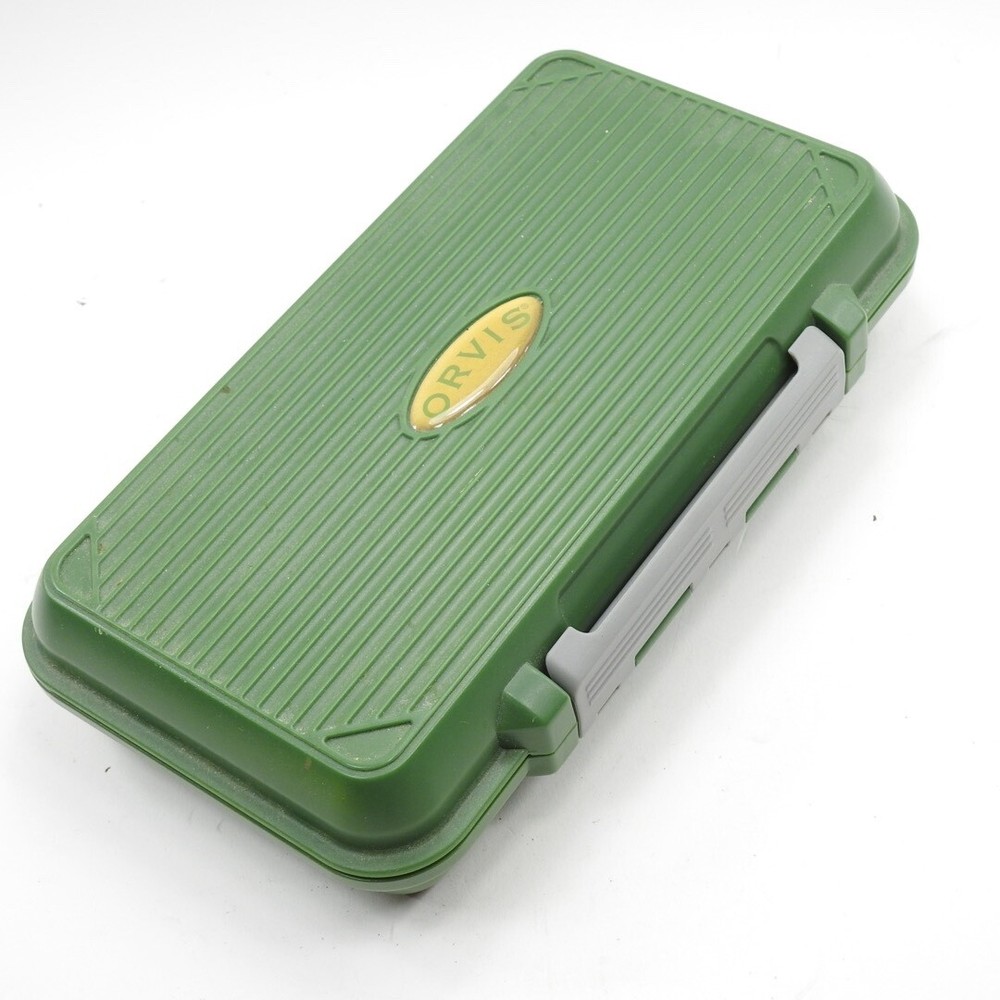 Orvis Fly Box. Green. W/ Flies.
