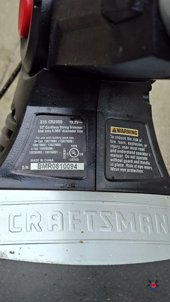 Craftsman 19.2V Volt C3 Cordless String Trimmer Weed Wacker Eater 315.CR2000