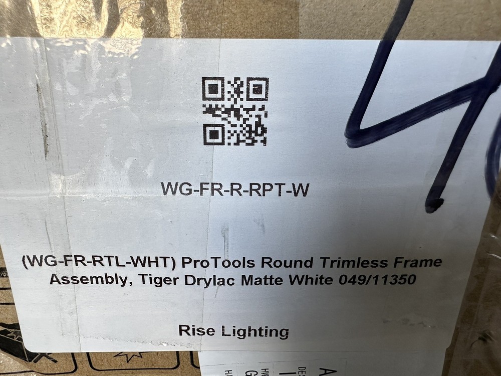 ⚡️Interlux WG-FR-R-RPT-W Whitegoods ProTools Round Trimless Frame Assembly White