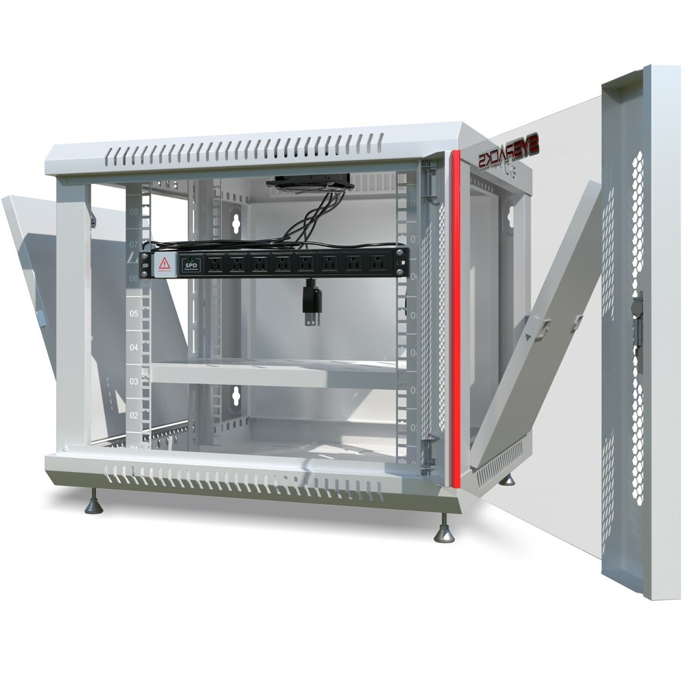 9U Wall Mount Server Rack Data Enclosure Network Cabinet GRAY IT 24" Depth