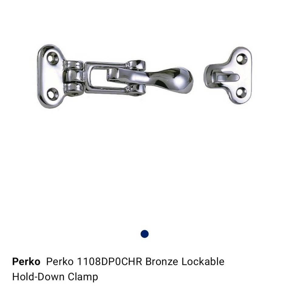 Perko Chrome Plated Bronze Lockable Hold Down Clamp 1108DPCHR