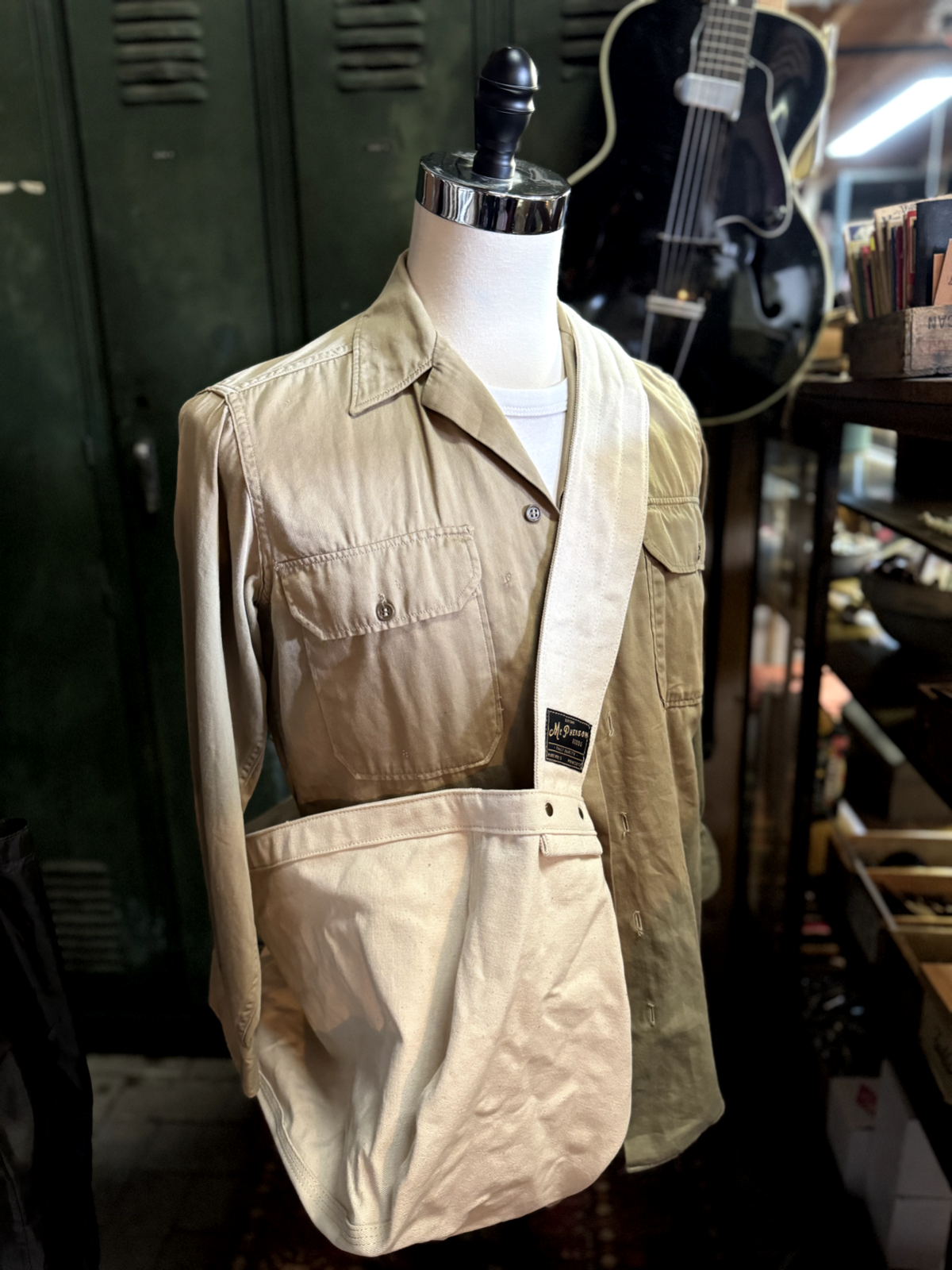 canvas newspaper bag vintage